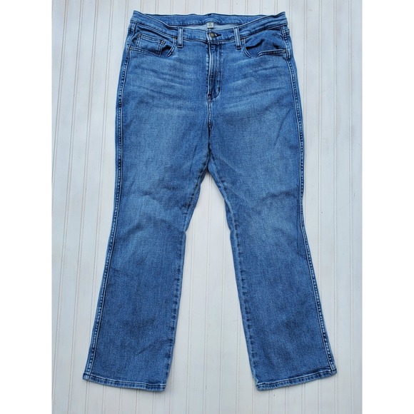 L.L. Bean Denim - LL Bean Everyday High Rise Mini Boot Jeans 16 Reg Blue Denim 520548